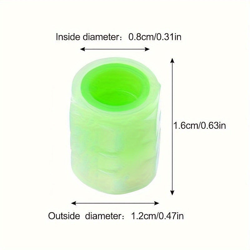 Juego de 4 tapas de válvula de neumático con luz que brilla en la oscuridad, cubiertas protectoras de plástico para vehículos