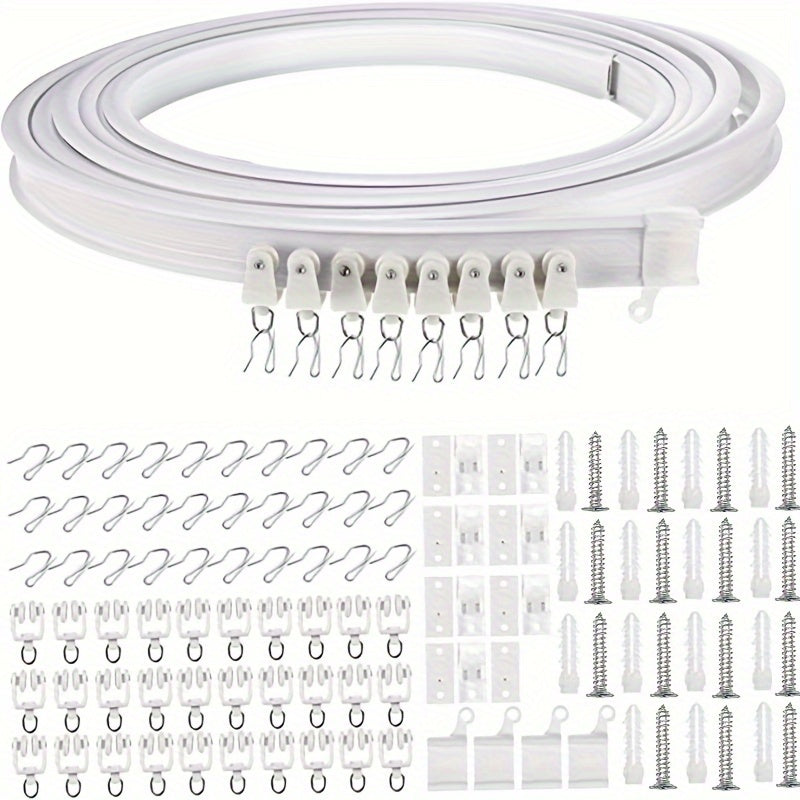 Curtain Track Accessories Set in Varying Lengths for Home Decor Living Room Bathroom