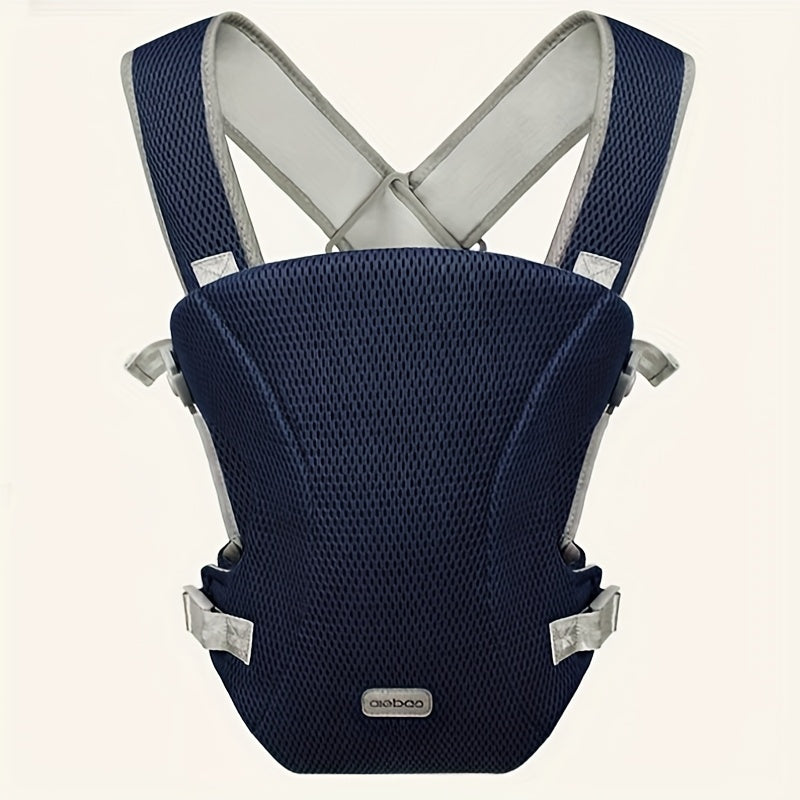 All-Season Baby Waist Stool Carrier for Kids in Deep Gray Red Navy