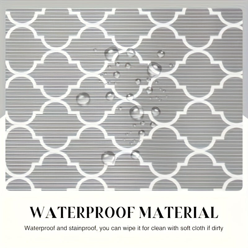 PEVA Shelf Liner Roll Non-Slip Stain-Resistant Reusable Cuttable Washable Drawer Mat for Kitchen Refrigerator Protection