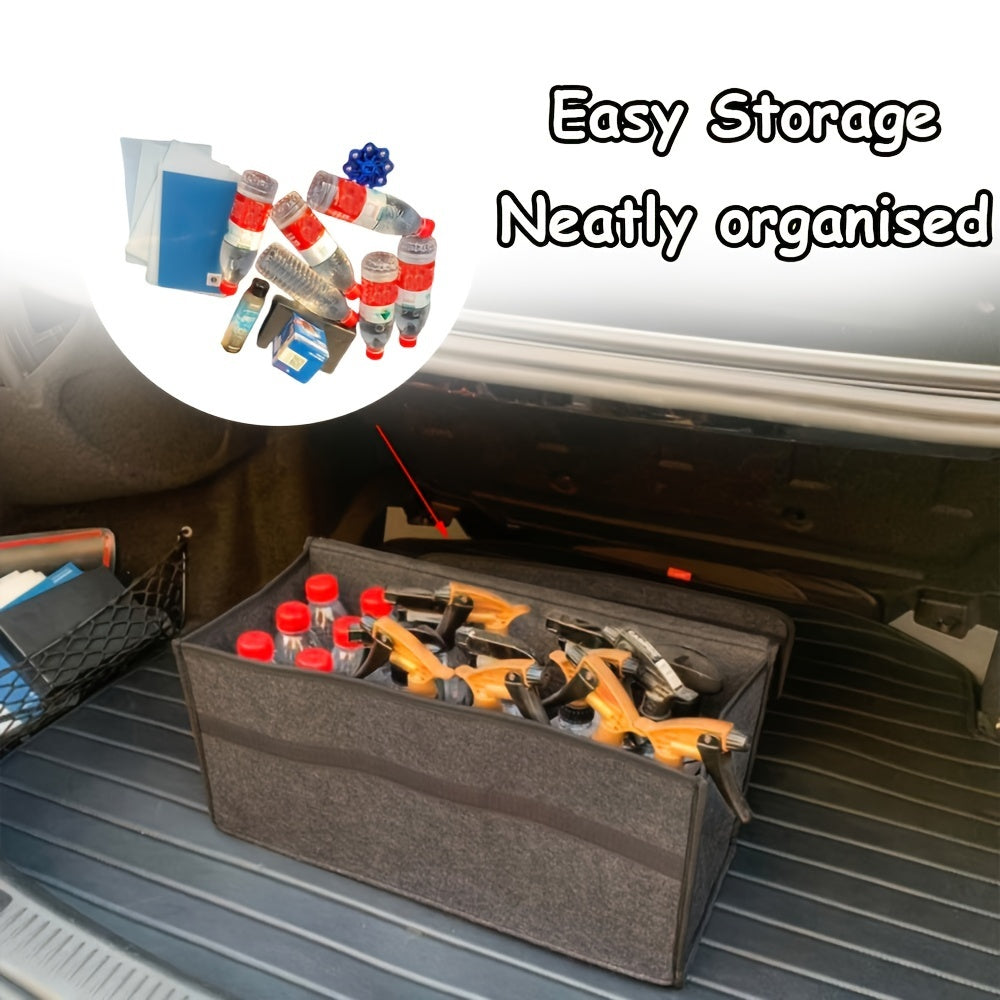 Большой вместительный складной органайзер для багажника автомобиля, сумка для хранения из фетра, многоотсековая