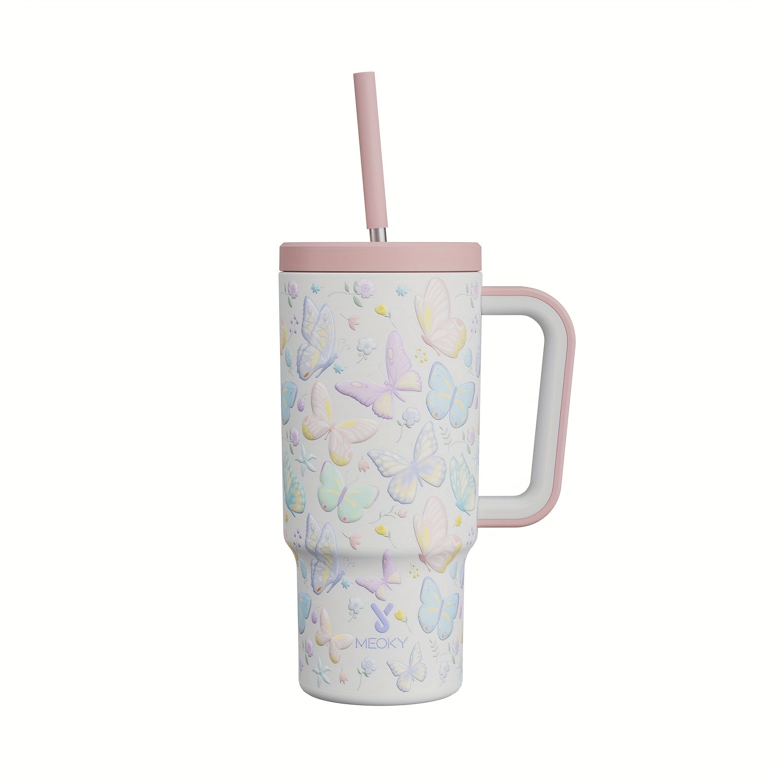 24oz Stainless Steel Tumbler with Lid and Straw Leakproof BPA-Free for Travel and Outdoor Use