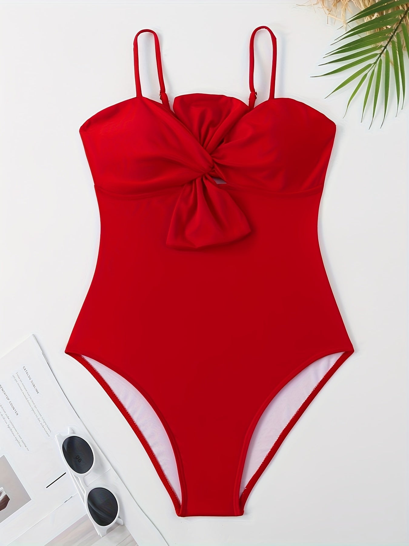 Women's Solid Color Two-Piece and One-Piece Swimsuits with Belly Control Straps and Shaker Skirt