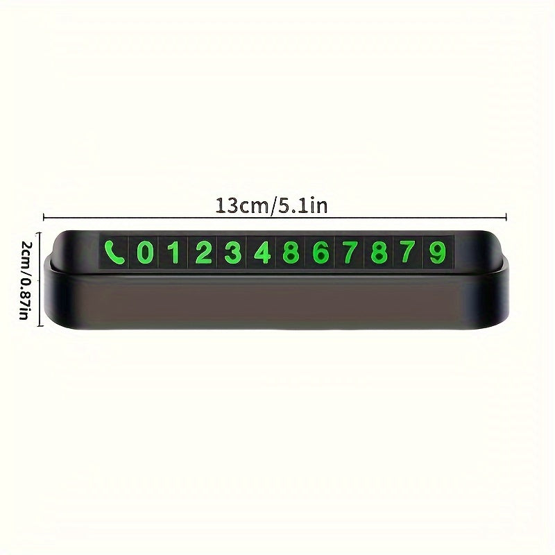 Plastic Car Parking Phone Plate Durable Temporary Parking Number Plate Auto Accessory