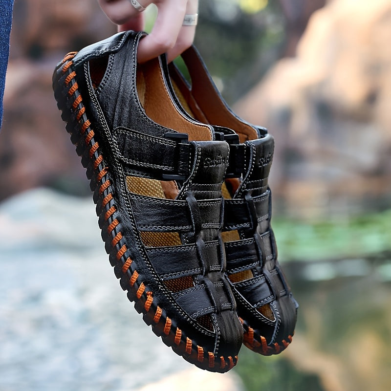 Men's Microfiber Slip-On Sandals for Outdoor Casual Summer Beach