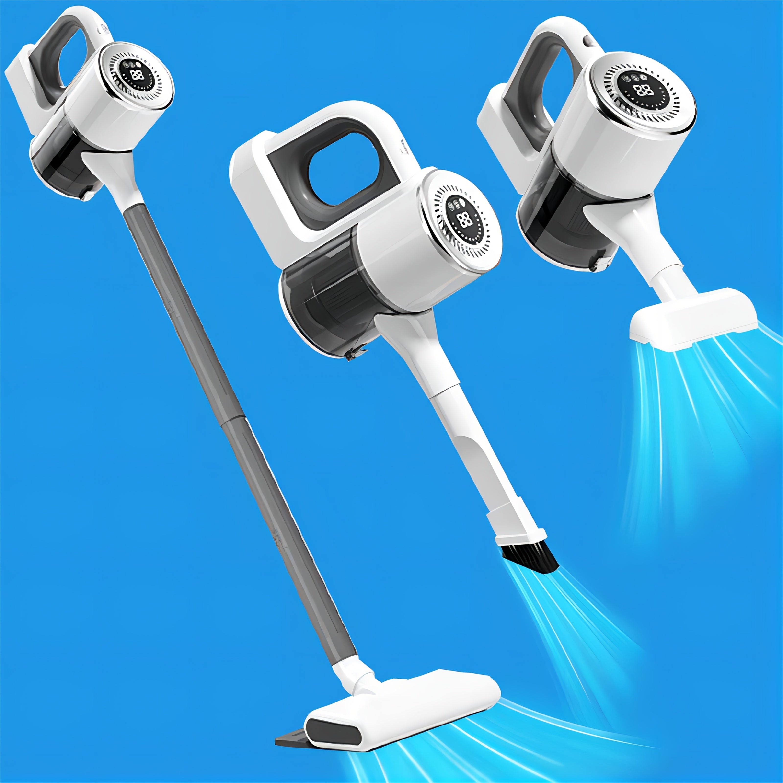 Qayrilmas qo‘l yuvish qurilmasi 7500Pa tutashish USB bilan quvvatlanadigan uy, avtomobil va gilam tozalash uchun