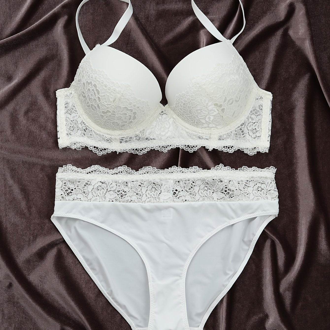Кружевной лифчик с пуш-ап эффектом и комплект трусиков для женщин, сексуальное белье и нижнее белье