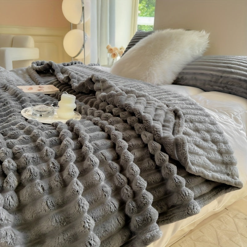 Cozy Thick Blanket for Bed Sofa Throw Soft Warm All-Season