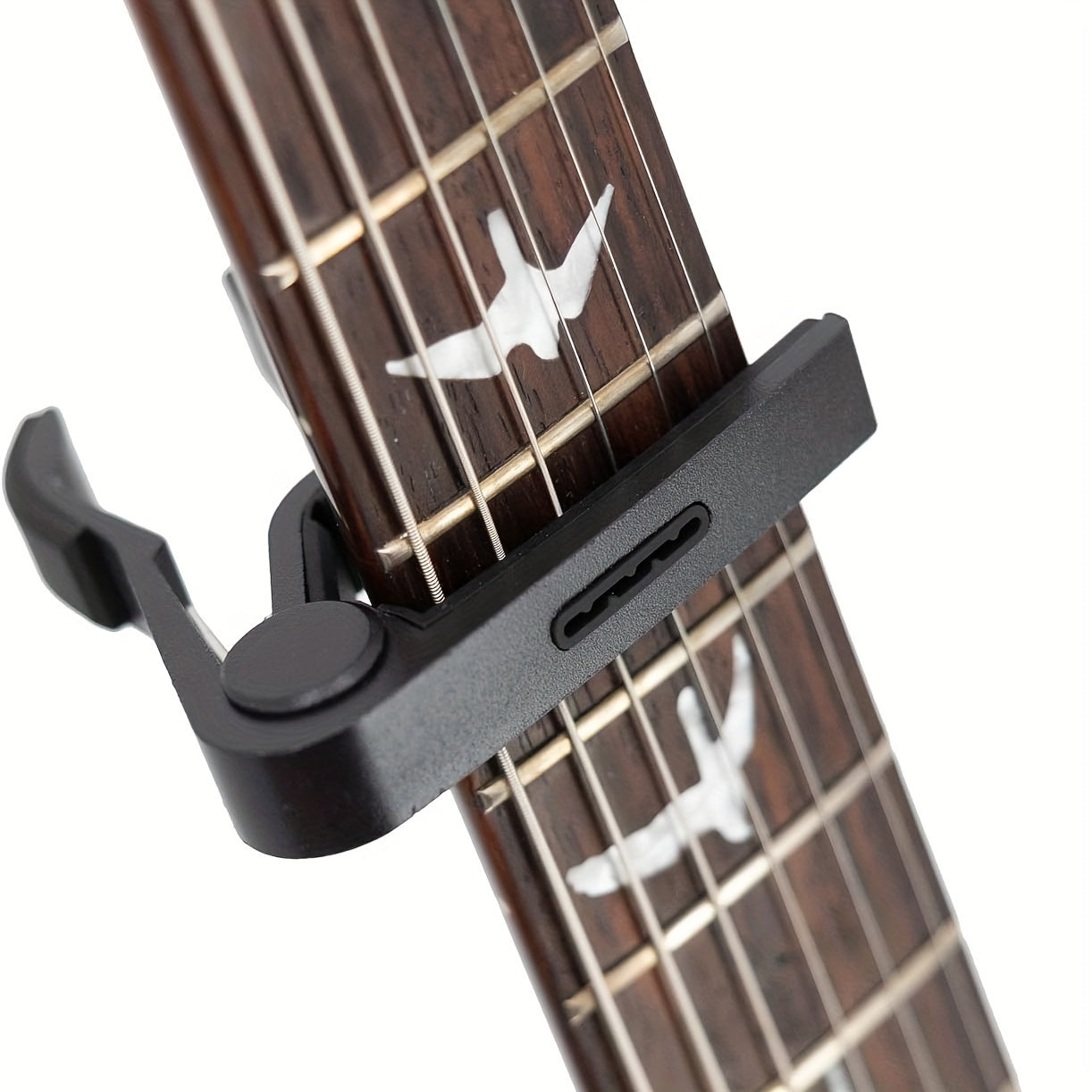 Rosewood Guitar Capo with Pick Holder for Acoustic Electric Instruments Black Brown