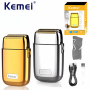 Rechargeable men's electric shaver with dual blades USB charging