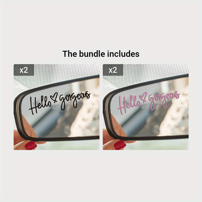 Hello Grown-Up Mirror Decal Rear View Car Wall Sticker