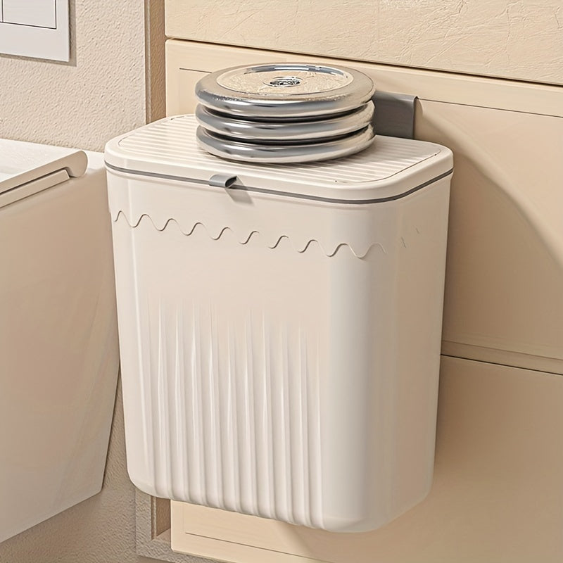 Devorga o'rnatiladigan plastik axlat qutisi, slayd qopqog'i bilan, yuqori sig'im, zamonaviy dizayn, oshxona, hammom, yotoqxona yoki pampersni tashlash uchun mukammal