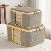 Extra Large Foldable Storage Bag Non-Woven Fabric with Reinforced Handles and Zipper for Clothes and Bedding