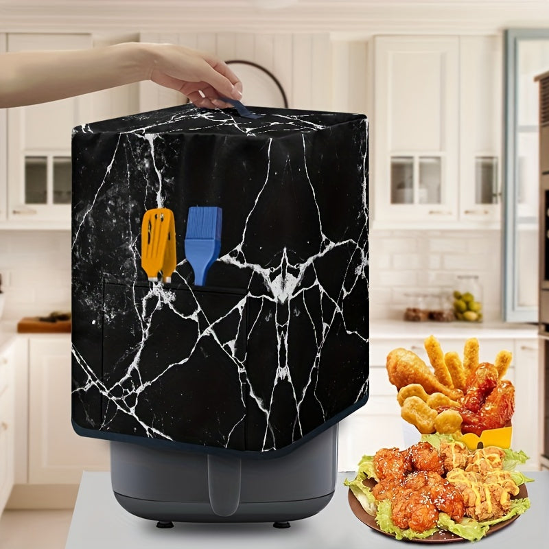Waterproof Marble Textured Handle Cover for Air Fryer and Electric Appliances