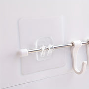 8pcs Ganchos de plástico para ducha, organizador de almacenamiento para baño con pegatinas de repuesto