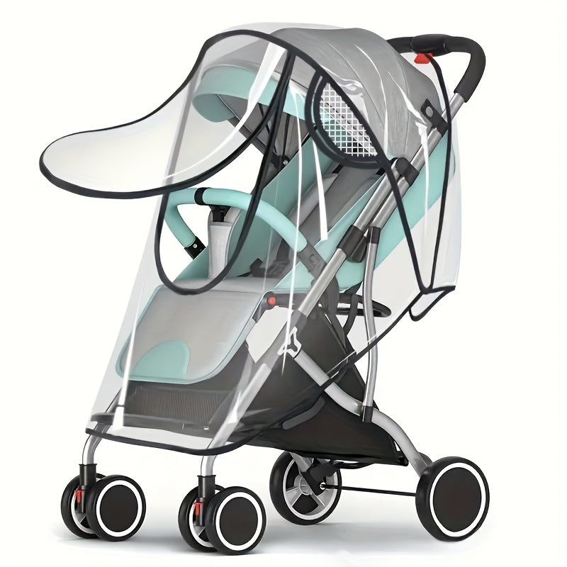 Baby Stroller Cover Waterproof Breathable Rain Wind Dust Insect Shield for All-Weather Use