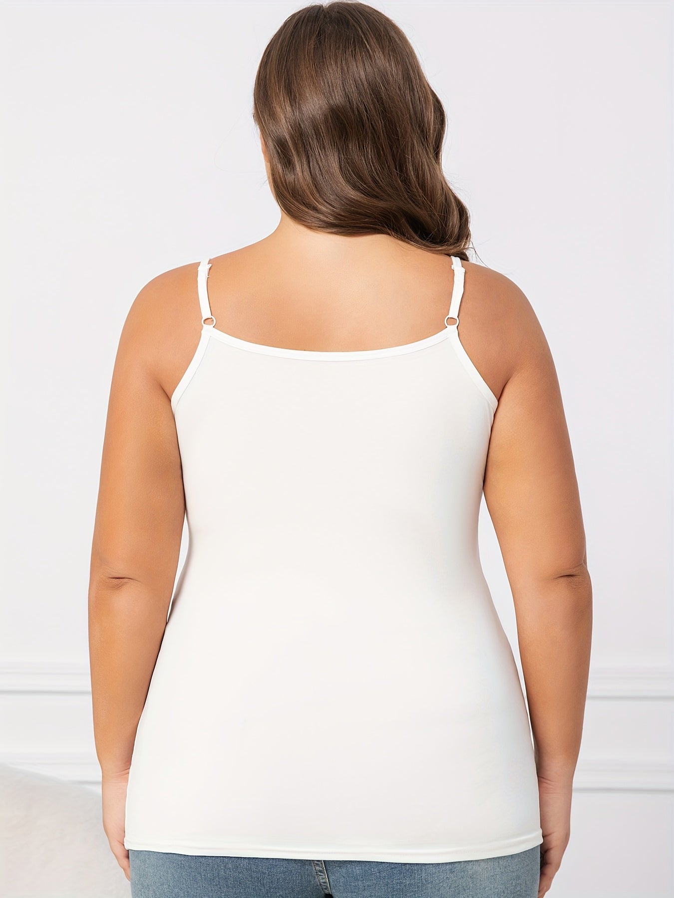 Women's Summer Camisoles Pack of 6 Solid Color Adjustable Straps Plus Size