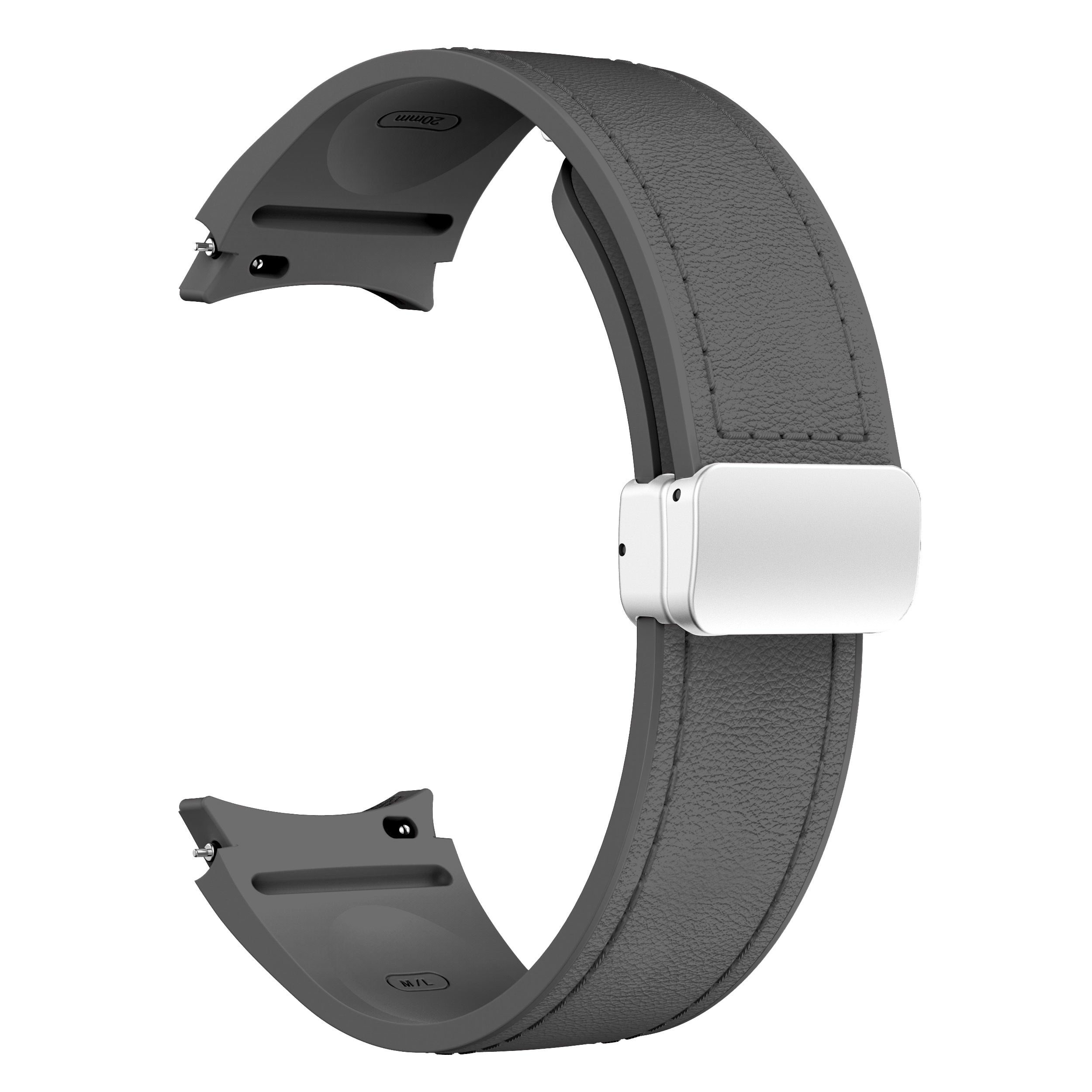 Silicone Smartwatch Strap 20mm with Magnetic Buckle for Galaxy Watch 4 5 6