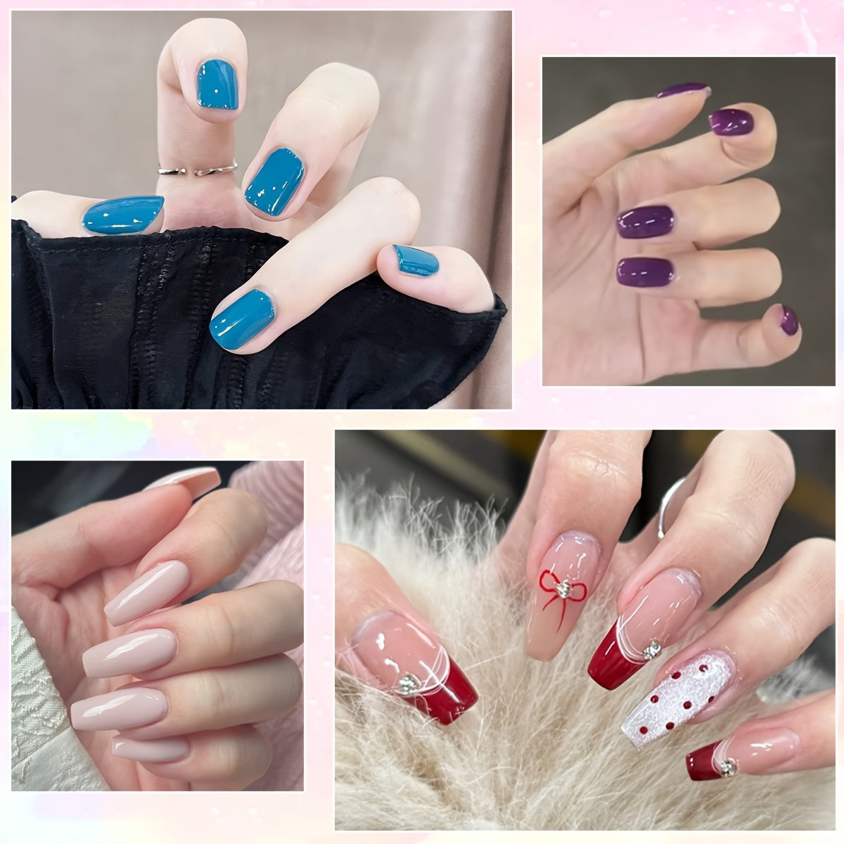 7-Piece Nail Gel Polish Set Long-Lasting UV Color Glitter Sparkling Manicure