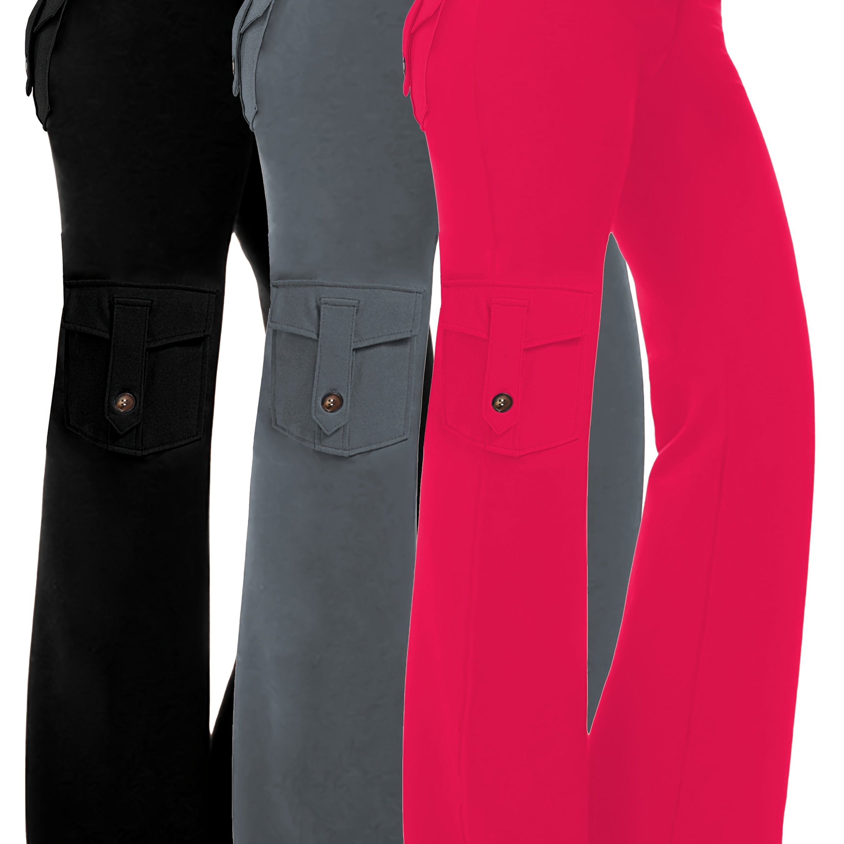 Plus Size Women's Wide-Leg High Waist Yoga Pants 3-Pack Breathable Workout