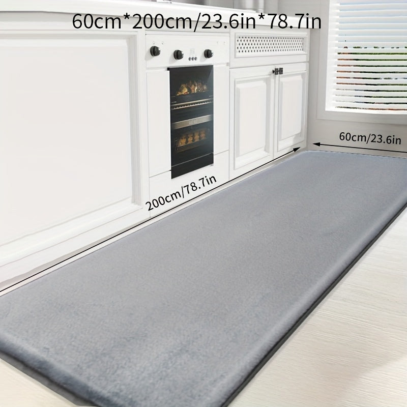 Coral Fleece Non-slip Quick-Drying Bath Mat for Bathroom Kitchen Laundry Bedroom