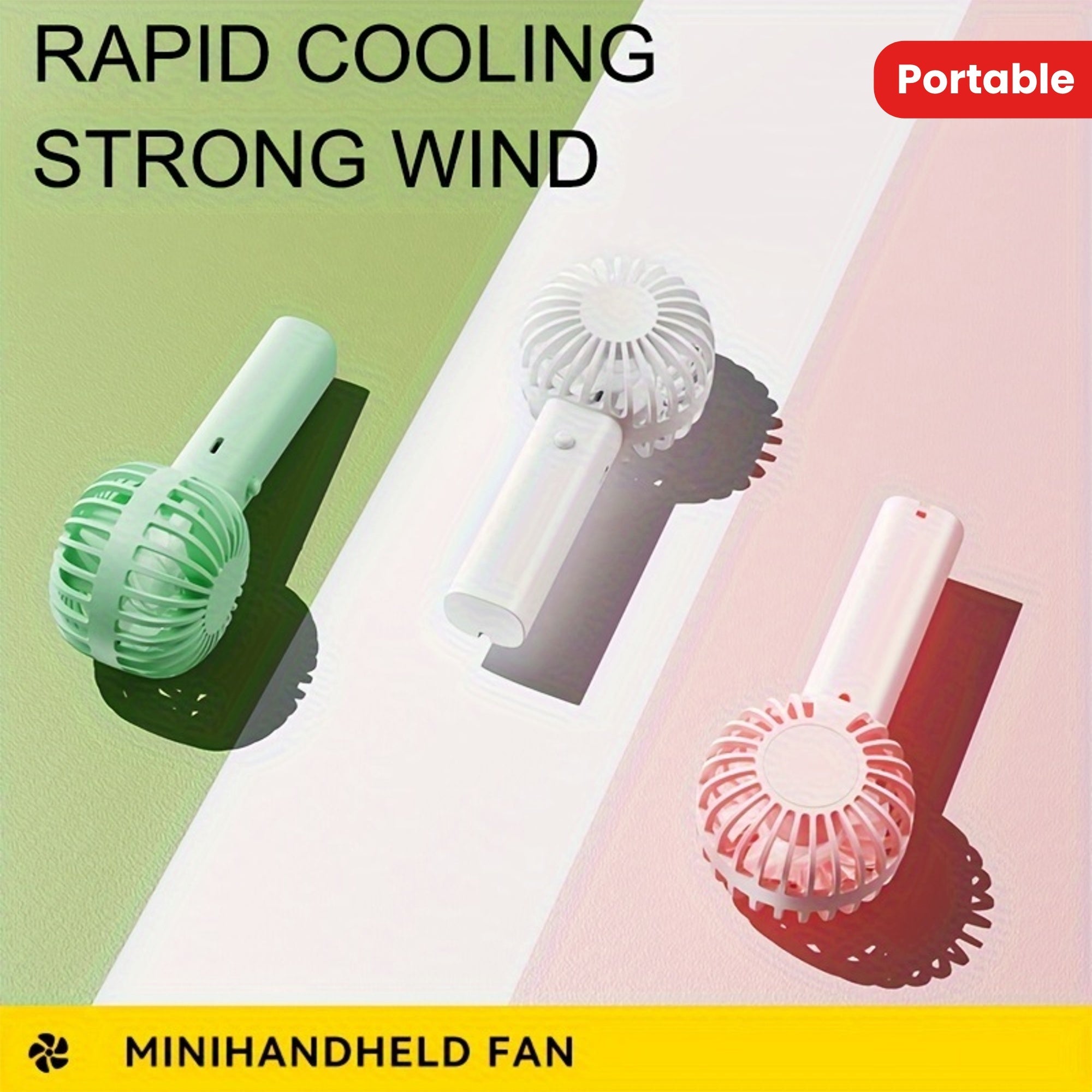 Mini Pocket Handheld Fan USB Rechargeable Portable Desktop Small Fan with Logo