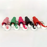 Mini Drink Container Keychain Set with Lipstick Organizer, PVC, 6 Pieces