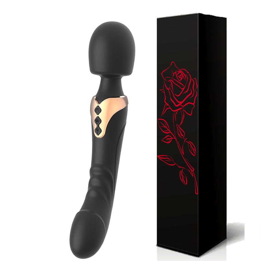 Women Silicone Vibrator Wand with 10 Modes Clitoral and G-Spot Stimulator