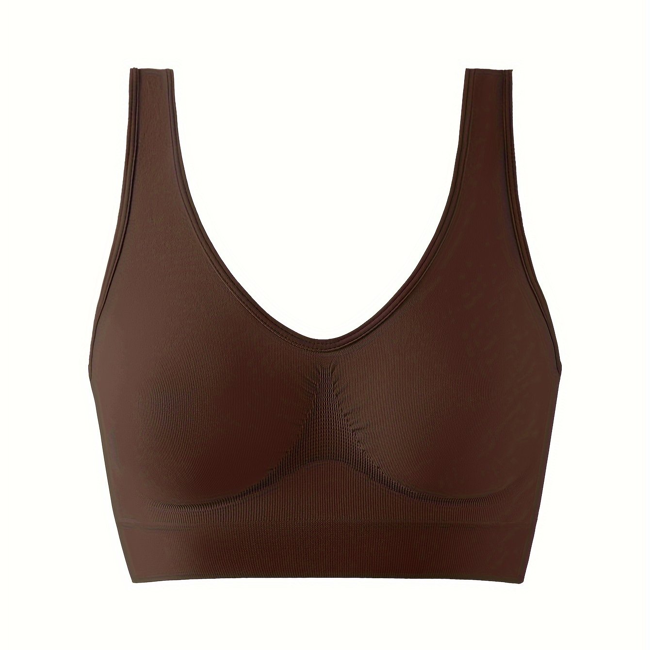 Wireless Full Coverage Seamless Tank Bra for Women with Push-Up Support