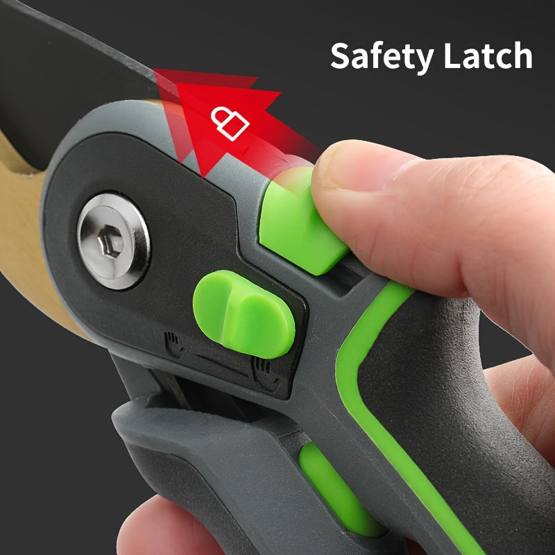 High-Performance Bypass Pruning Shears with Sharp SK5 Steel Blades for Garden Trimming