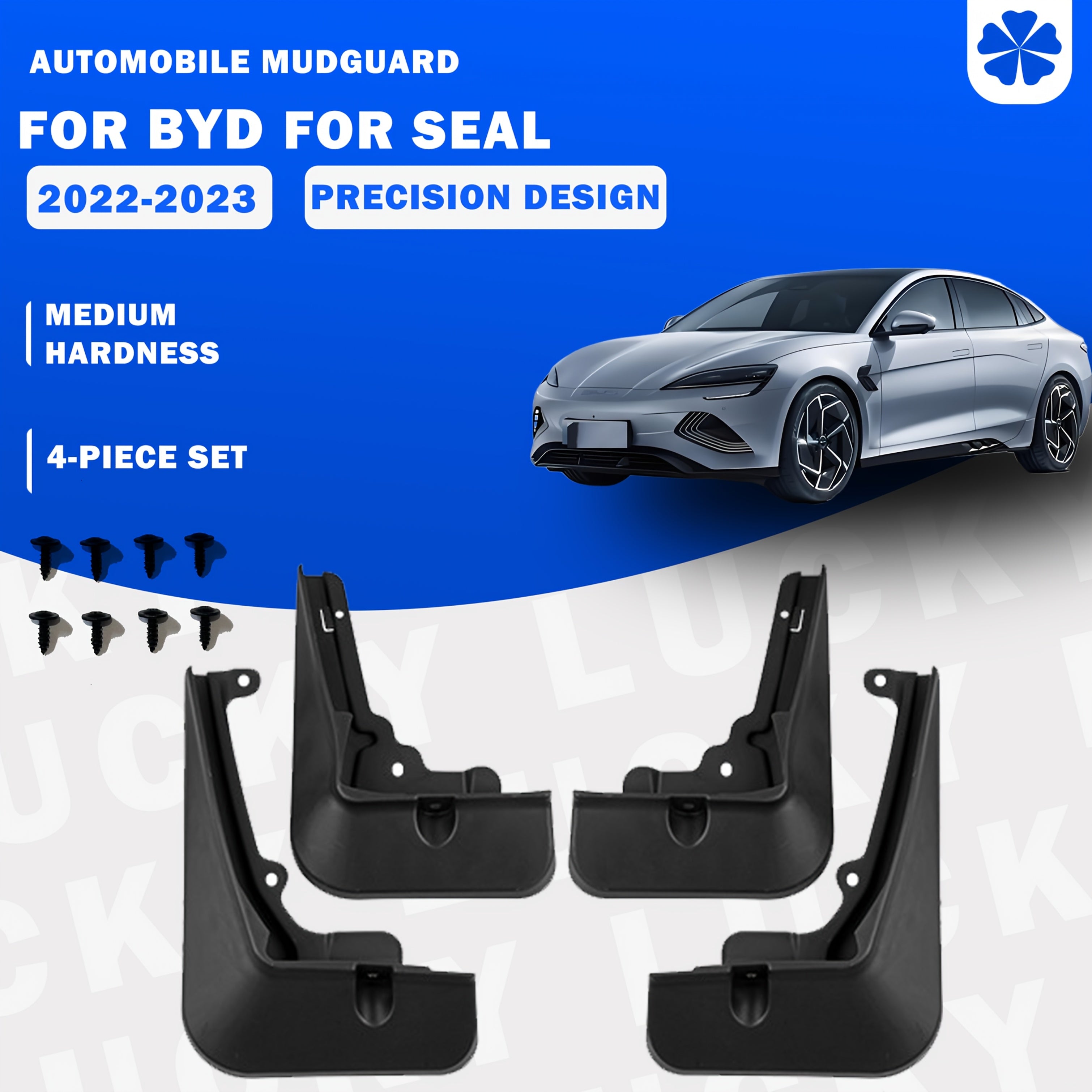 4 dona qora loy to‘siqlari suv to‘siqlari avtomobillar uchun old va orqa bardoshli PP