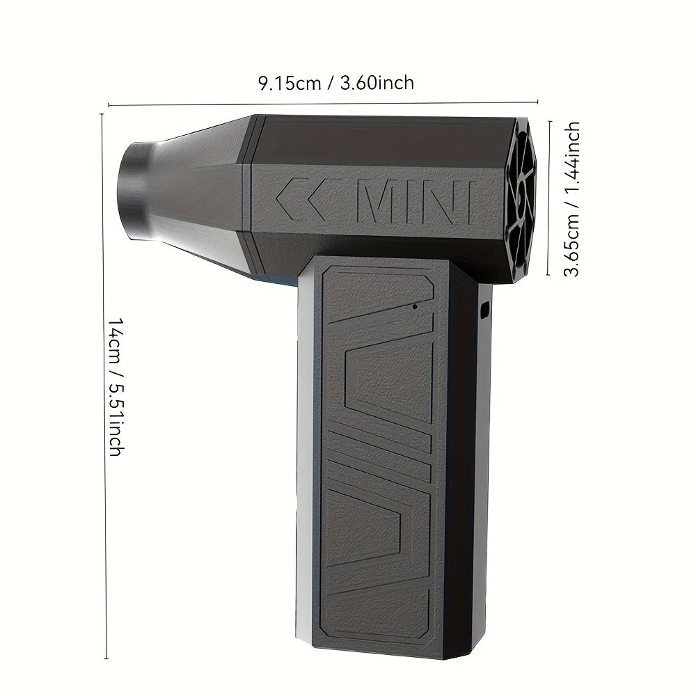 Portable Handheld Fan with High-Speed Turbine 110000 RPM Rechargeable Lithium Battery for Outdoor Activities and Cleaning