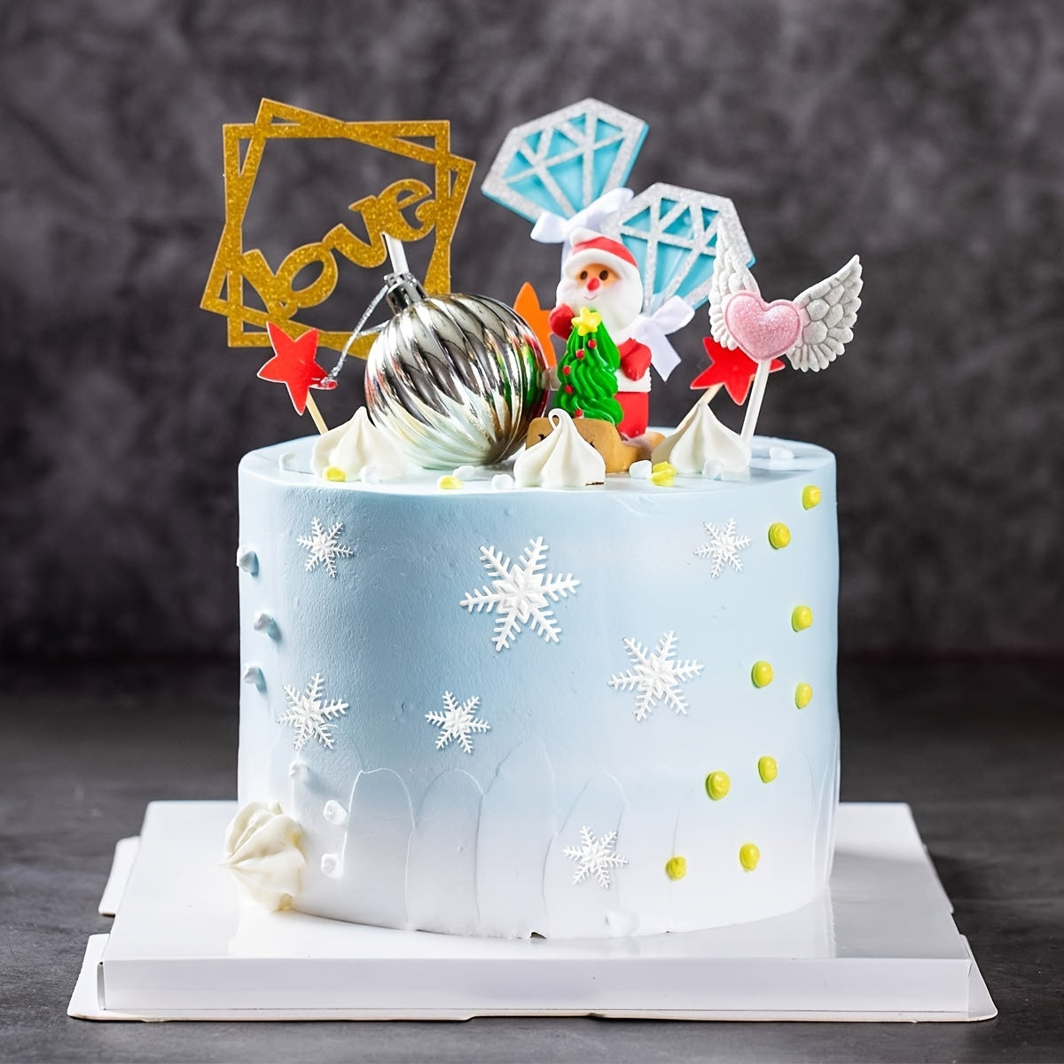 Christmas Snowflake Cookie Cutter Set 3-Piece Non-Stick Plastic Baking Tools