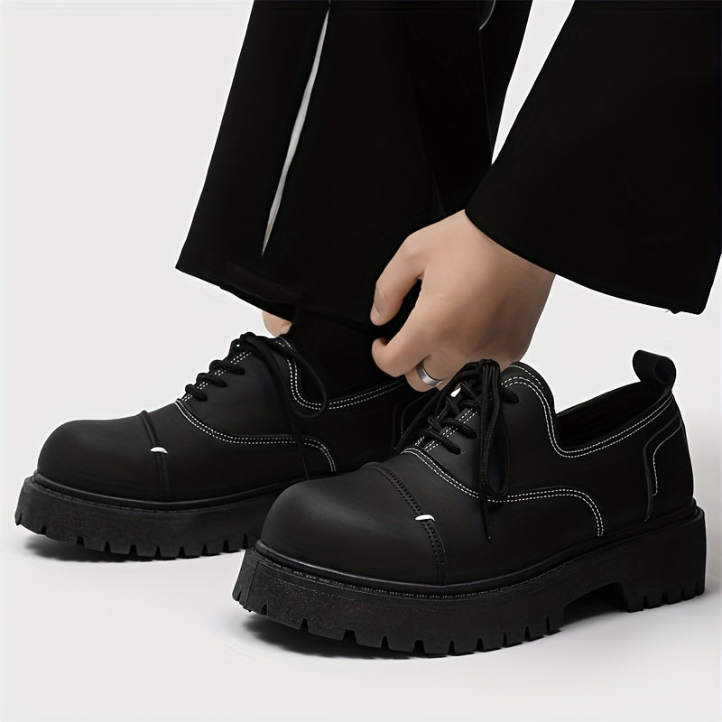 Men's Black Casual Street Style Oxfords Low Top Lace-Up Shoes