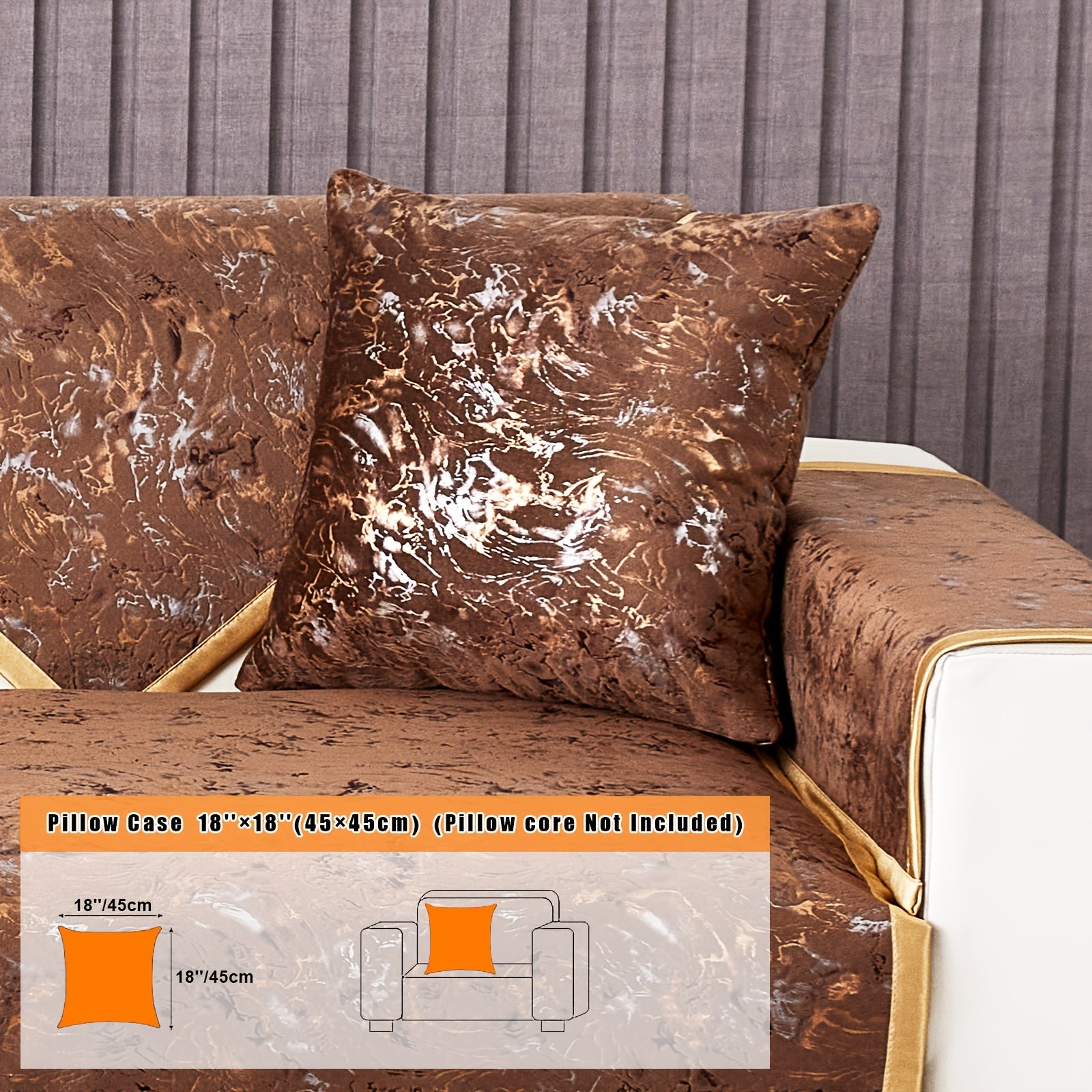 Европейский стиль чехол для дивана, универсальный чехол для всех сезонов с чехлом для подушки и защитным чехлом для подушек дивана. Подходит для различных комнат и домашнего декора.