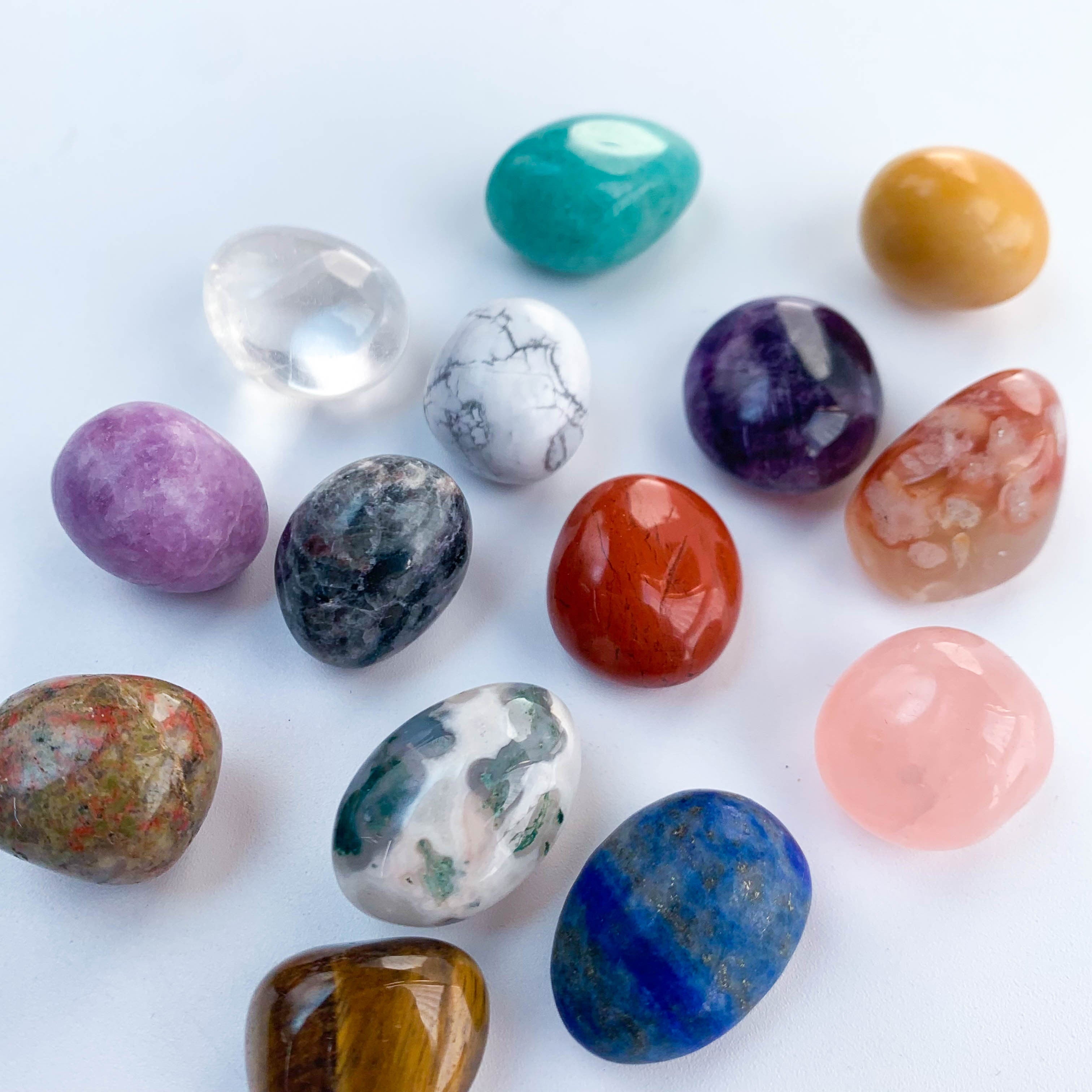 Handmade Stone Jewelry Boxes with Natural Stones and Accessories for DIY Projects or Gifts