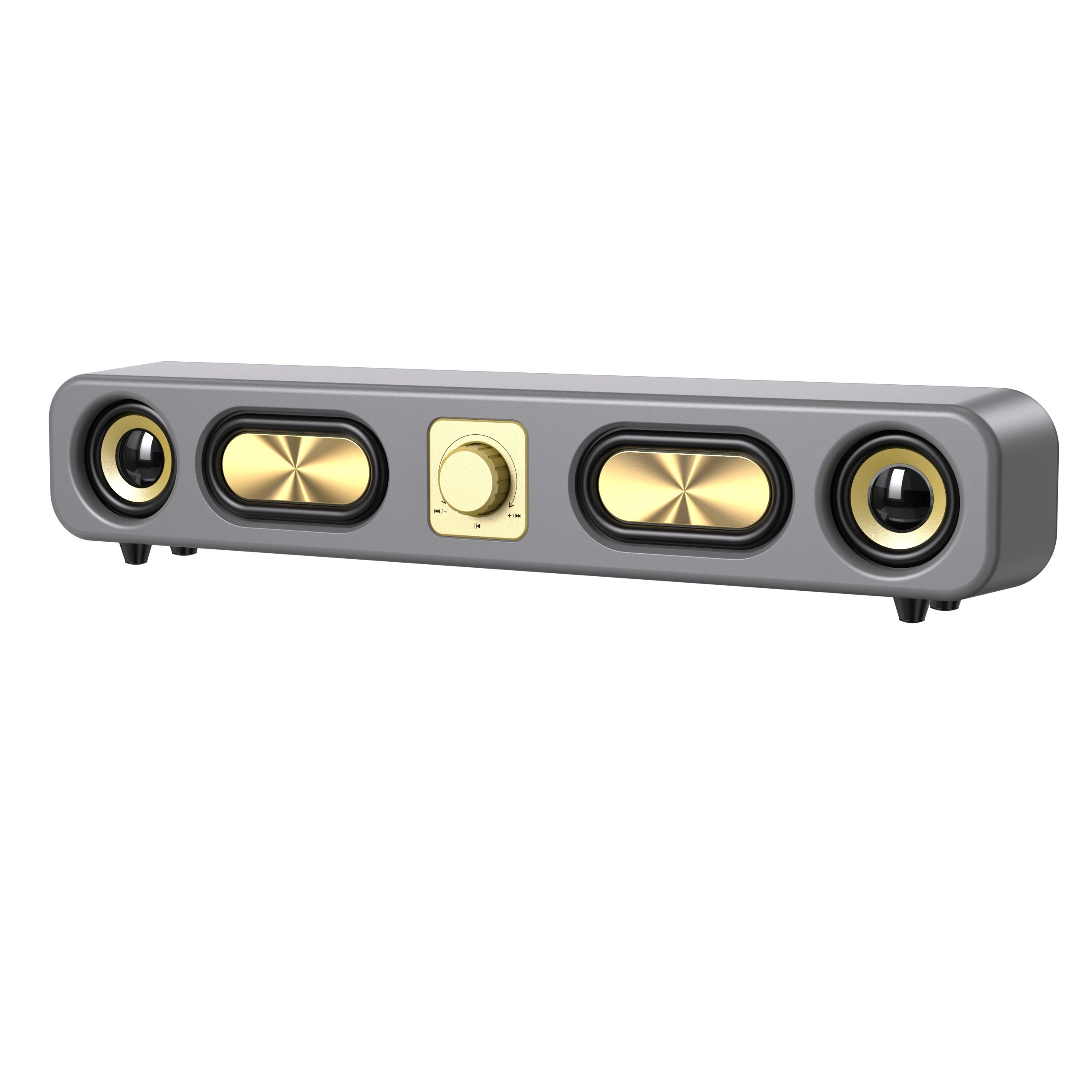 Портативная беспроводная колонка с двойными динамиками, улучшенным басом, перезаряжаемой батареей, дизайном под дерево - идеально подходит для вечеринок и в качестве подарка.