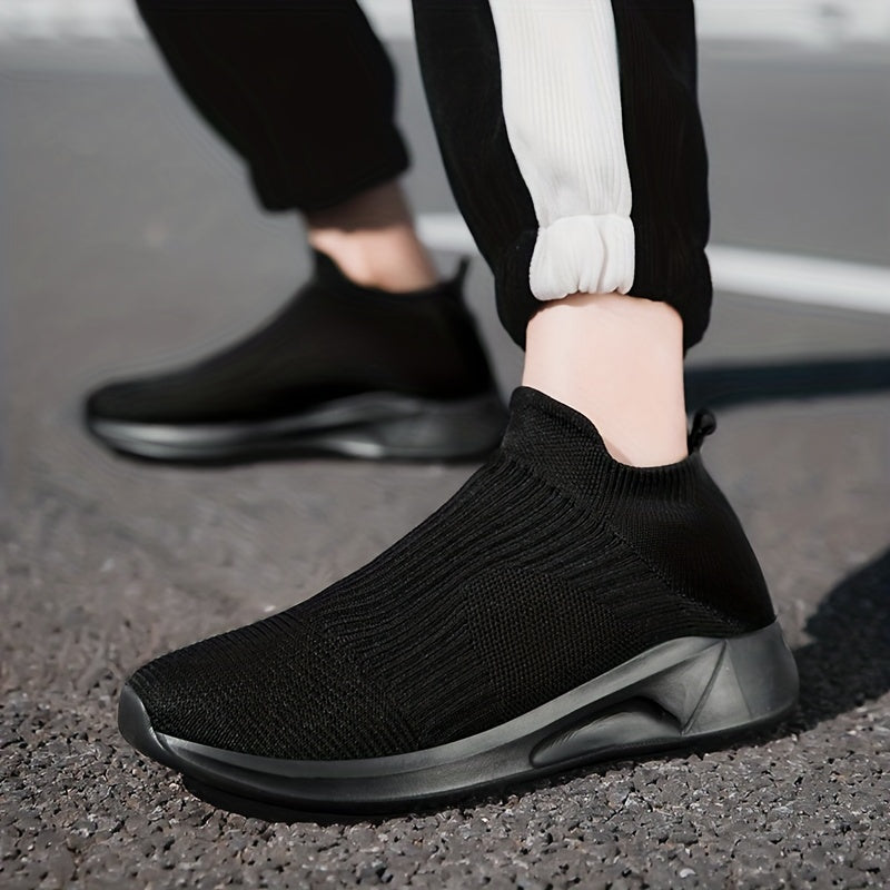 Unisex Lightweight Knit Slip-On Casual Shoes with Shock Absorbing EVA Sole