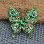 Luxury Butterfly Brooch Pin Enamel Rhinestone Insect Jewelry for Women