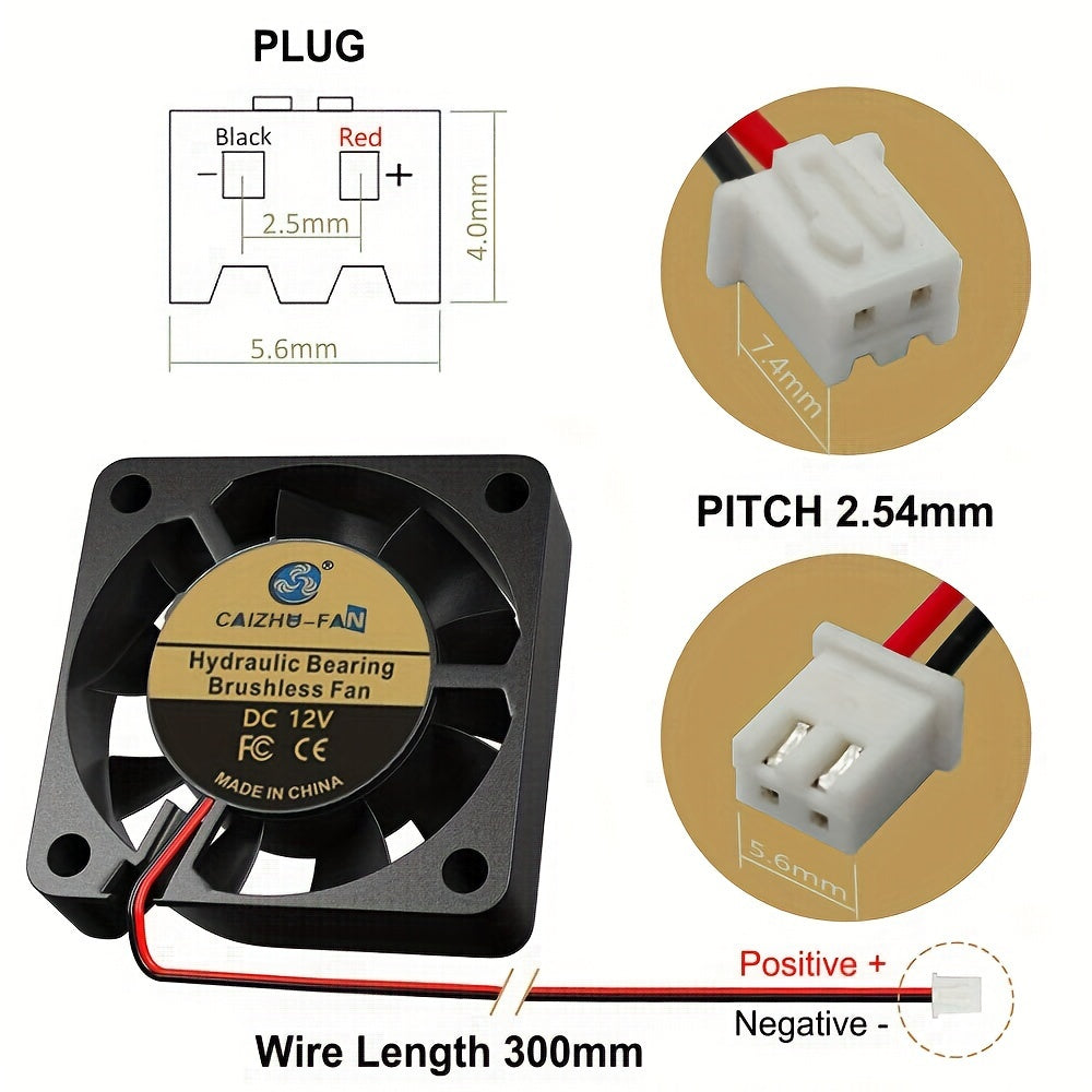 4pcs 40x40x10mm Brushless Cooling Fans 12V 24V for 3D Printers DVRs Small Appliances