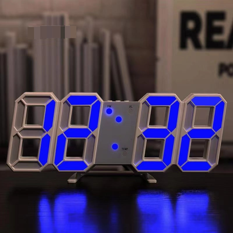 Digital Clock 3D LED Desk Clock for Bedroom Home Decor