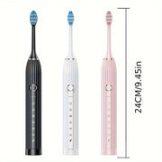 Electric Toothbrush and Water Flosser Set for Adults Rechargeable USB Charging Soft Bristles Deep Clean
