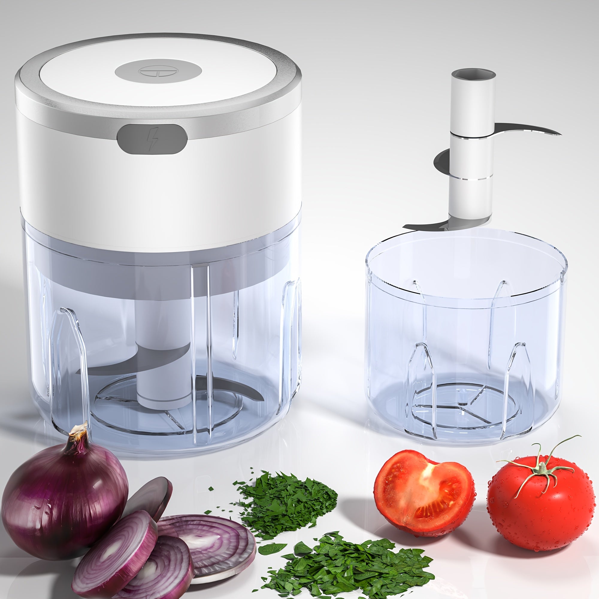 8.45oz Elektr mini sarimso'p maydalagich USB qayta zaryadlanadigan 1200 RPM Kichkina bardoshli