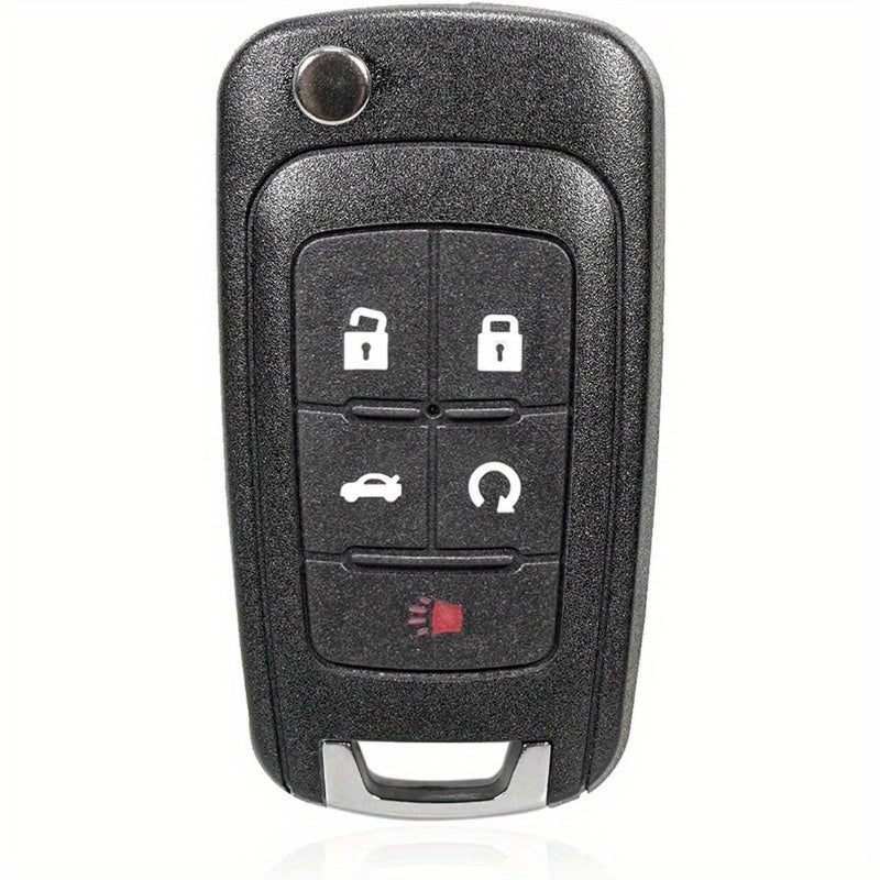 Car Key Shell Replacement ABS 5-Button Flip Key Durable and Easy to Install
