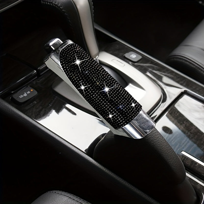 Car Handbrake Cover Bling Crystal Rhinestone Protective Cover Accessories