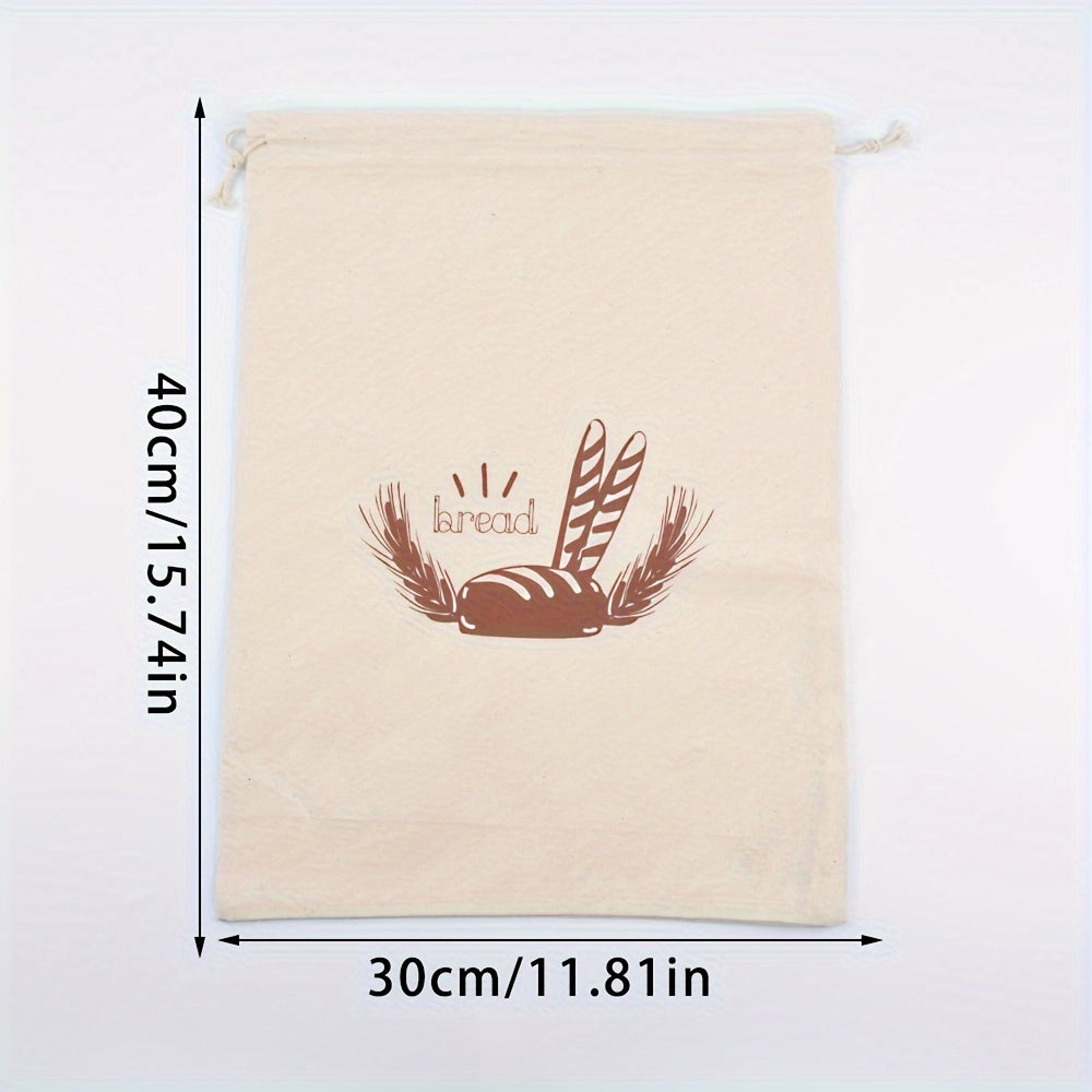 Bolsa reutilizable de lino para pan artesanal, almacenamiento ecológico y seguro para alimentos