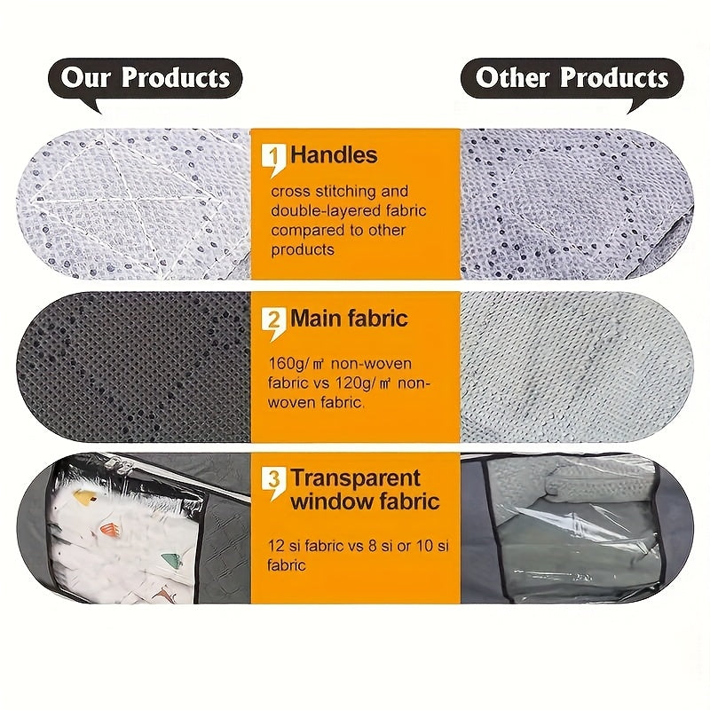 Шесть больших прочных складных сумок для хранения постельных принадлежностей, одежды и игрушек