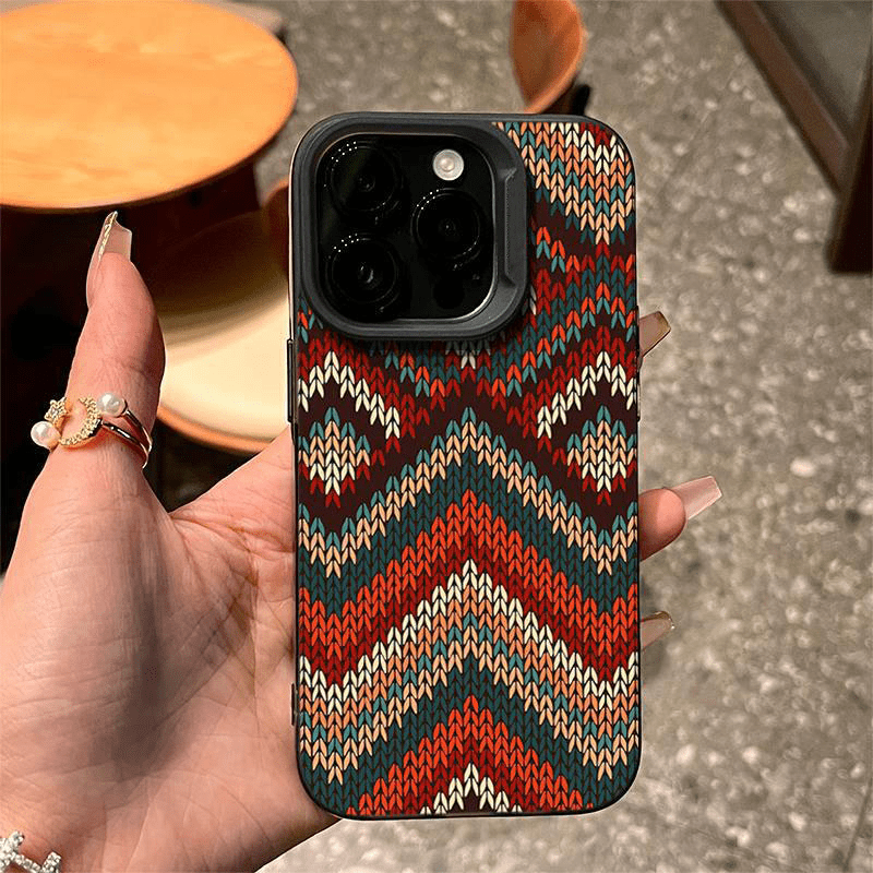Funda protectora de TPU con patrón de estilo bohemio para iPhone 16 Pro Max y modelos inferiores, anticaídas, a prueba de golpes, con soporte