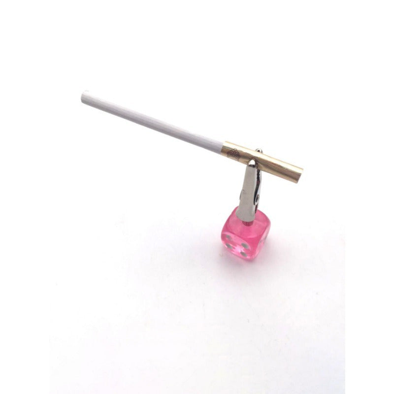 Multicolor Acrylic Dice-Shaped Paper Clip for Office and Tobacco Use