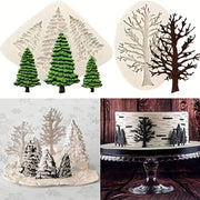 Tree Chocolate Molds Silicone 3D Pine Dead Tree Candy Fondant Cookie Baking Tools
